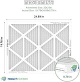20x25x1 Air Filter 4 Pack, MERV 8 Pleated Dust Defense Air Filters Replacement Air Conditioner HVAC AC Furnace Filter, Durable and Lightweight
