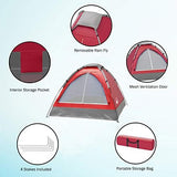 2 Person Camping Tent with Rain Fly and Carrying Bag - Lightweight Outdoor Tent for Backpacking, Hiking, or Beach Use by Wakeman Outdoors