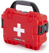 NANUK 903 Waterproof First Aid Box Empty – Durable, Medical First Aid Organizer Case, IP67-Rated, Dustproof, Impact-Resistant, and Floats (7.4" x 4.9" x 3.1") – Red