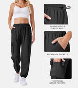 Womens Cargo Pants Lightweight Quick Dry Waterproof Hiking Pants Summer Casual Joggers with 4 Pockets