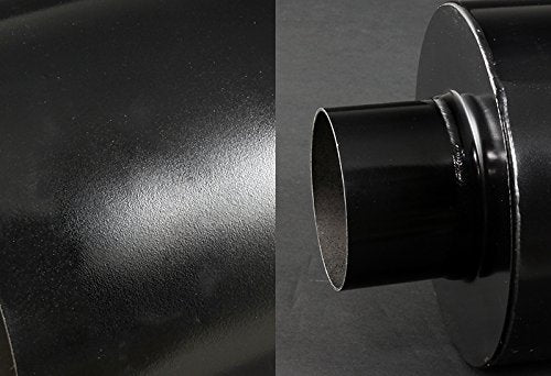 4" N1 Tip Black Stainless Steel 2.5" Inlet Racing Weld Exhaust Muffler+Silencer