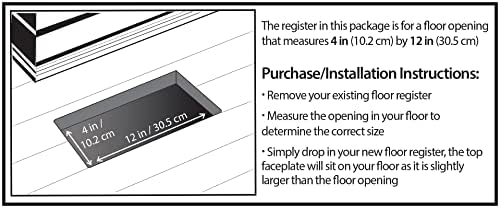Decor Grates AGH412-RB Gothic Steel Floor Register 4x12 Inch, Bronze
