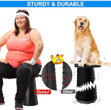 Upgraded Foldable Stool Thickened, Portable Collapsible Stool Retractable Stool for Fishing, Hiking Tours, BBQ, Parties, Outdoor Activities (Black) (2)