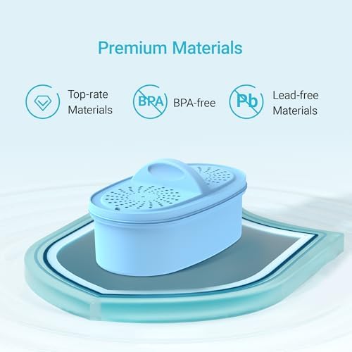 Alkaline Water Filter Replacement for All Waterdrop Pitcher and Dispenser Filtration System, Fits Waterdrop WD-PF-AL, Reduces PFOA/PFOS, Chlorine, Last Up to 100 Gallons, 3 Packs, AQUA CREST