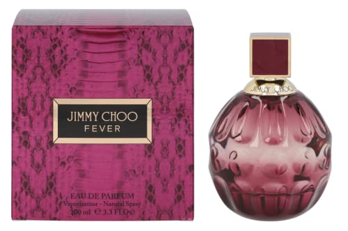 JIMMY CHOO - Fever Eau de Parfum - Women's Perfume - Warm & Floral - With notes of Black Plum Nectar, Heliotrope & Roasted Tonka Bean - 3.3 Fl Oz