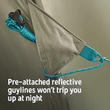 Kelty Daydreamer 4P + 6P Camping Tent, Blackout Fabric, Interior Light Diffusing Gear Loft, Standing Height, PFAS Free