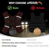 APEXUP Weighted Vest with 5lbs/10lbs/15lbs/20lbs/25lbs/30lbs Weights and Reflective Stripe, Weight Vest Men Women for Workout, Strength Training, Running
