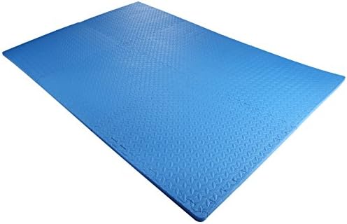 BalanceFrom Puzzle Exercise Mat with EVA Foam Interlocking Tiles for MMA, Exercise, Gymnastics and Home Gym Protective Flooring, Multiple Sizes and Colors