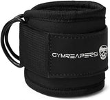 Gymreapers Ankle Straps (Pair) For Cable Machine Kickbacks, Glute Workouts, Lower Body Exercises - Adjustable Leg Straps with Neoprene Padding