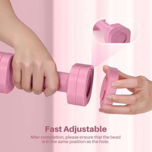 Adjustable Dumbbell Set of 2, 4 in 1 Free Weights Dumbbells Set for Women, Hand Weights for Women at Home, Each 2lb 3lb 4lb 5lb with TPU Soft Rubber Handle for Home Gym Exercise Training