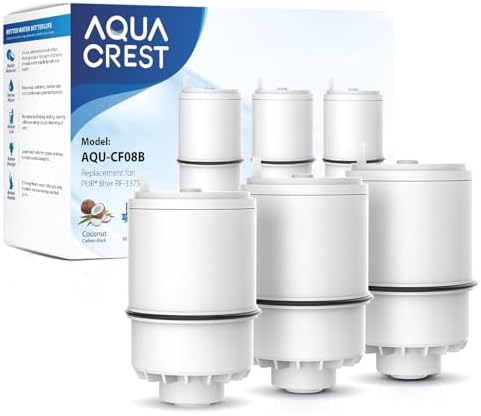 AQUACREST RF3375 NSF Certified Water Filter, Compatible with Pur® RF-3375 (RF33752V2) Faucet Replacement Water Filter, PUR®, PUR®PLUS Faucet Filtration Systems (3 Count, Packing May Vary)