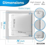 Access Panel for Drywall - 16 x 16 inch - Wall Hole Cover - Access Door - Plumbing Access Panel for Drywall - Heavy Durable Plastic White