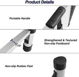 BOCOM 14.5 FT Aluminum Telescoping Ladder, Lightweight Multi-Purpose Collapsible Extension with 2 Triangle Stabilizers, Heavy Duty 330 lbs Max Capacity, Ideal for Home, RV, and Outdoor Work Silver