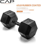 CAP Barbell Coated Hex Dumbbell Weight | Multiple Options