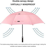 G4Free 47/54/62/68 Inch Automatic Open Golf Umbrella Oversize Extra Large Double Canopy Vented Windproof Waterproof Stick Umbrellas
