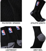 Ultra Game Men's NBA Official Athletic Cushioned Secure Fit Crew Socks-6 Pack