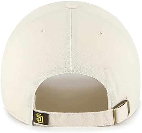 47 Brand MLB Natural Primary Logo Clean Up Adjustable Baseball Cap Hat, Adult One Size Fits All