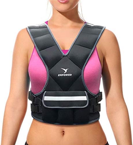 Empower Weighted Walking Vest for Women – Strengthen Muscles, Boost Bone Health, and Burn More Calories (fixed 8lbs, adjustable 4-10lbs or 10-16lbs)