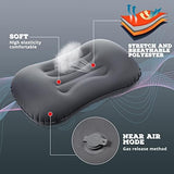 Yulejo 3 Pcs Inflatable Camping Travel Pillow Ultralight Portable Backpacking Pillow for Neck Lumbar Support Camp Hiking Sleeping, 3 Colors