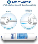 APEC Ultimate Series US Made 10" Inline Carbon Filter with Quick Connector (3/8")