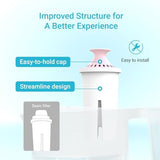 AQUA CREST Magnesium Water Filter, Intended for Brita® Pitchers and Dispensers, Everyday, UltraMax, Metro+, XL and More, 2 Months, Reduces Chlorine, 6 Count