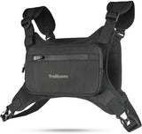 Running Chest Pack, Reflective Vest, Water Repellent, Phone Holder, Workout Bag for Runners, Cycling, Biking, EDC Pouch, Jogging Carrier, Hidden Pocket, Men & Women, Lightweight