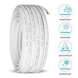 18 Gauge Marine Wire,18 AWG 100ft Duplex Marine Grade Wire,Tinned Copper Heavy Duty Sheathed Cable for Boat/Automotive/RV/Camper/Trailer