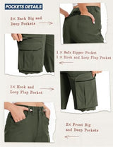Moosehill Cargo Hiking Pants Women High Waisted Water Resistance Baggy Stretch Work Casual Travel Streetwear