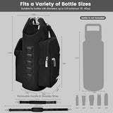 icolor Magnetic Gym Bag Water Bottle Carrier Holder with Phone Pockets & Shoulder Strap,5 Built-in Magnets Gym Bottle Pouch Sleeve,Magnetic Bag Gym Accessories Organizer for Men Women