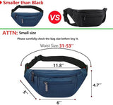 Fanny Pack for Men Women,Crossbody Waist Bag Pack,Belt Bag for Travel Walking Running Hiking Cycling,Easy Carry Any Phone,Wallet (Dark blue)