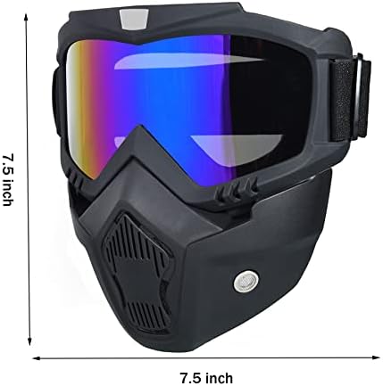Paintball Mask Anti Fog,Tactical Full Face Mask Ski Mask Goggles Detachable Adjustable,Motorcycle Riding Face Protection