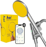 hai Smart Shower Head, Bluetooth Handheld Water Saving Showerhead with Adjustable High Pressure to Spa-Like Mist, Stainless Steel, Easy Installation, Customizable LED Lights, Citron, 1.8 GPM