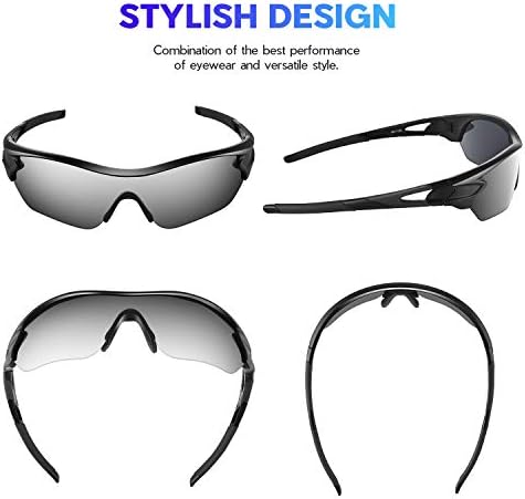 BEACOOL Polarized Sports Sunglasses for Men Women Youth Baseball Cycling Running Driving Fishing Golf Motorcycle TAC Glasses