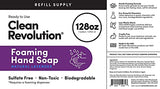 Clean Revolution Foaming Hand Soap Refill Supply Container, Ready to Use Formula, Gluten Free, Natural Lavender Fragrance, 128 Fl. Oz, 4 Pack