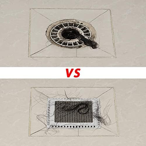 Hair Catcher/Drain Strainer/Shower Drain Cover for Bathroom Floor Drain, Stainless Steel and Silicone (6 inch, Dark Grey)