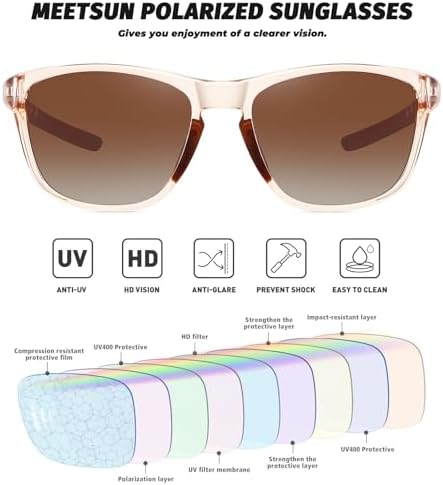 MEETSUN Polarized Sports Sunglasses for Women Men Driving Running Cycling Fishing Sun Glasses UV400 Protection