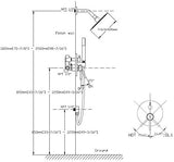 Black Shower Fixtures, Matte Black Shower Faucet Set, Black Shower System with Rain Shower and Handheld,sumerain