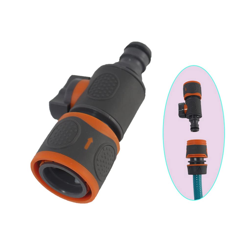 2PACK Quick Release in Line Shut Off Valve,Garden Hose Pipe in Line Tap Shut Off Valve Fitting Connect Adaptor Tool Gadget