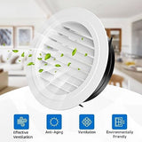 Hon&Guan 8'' Soffit Exhaust Vent, 8 Inch Round Wall Vent Cover for Bathroom Office Home (ø200mm)