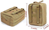 EMT Pouch MOLLE Ifak Pouch Tactical MOLLE Medical First Aid Kit Utility Pouch Carlebben (with Medical Supplies Tan)