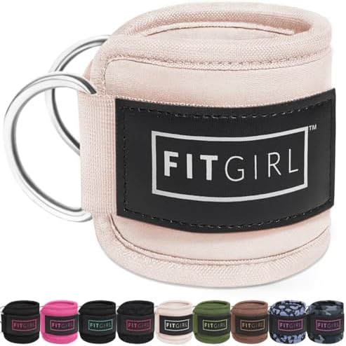FITGIRL - Ankle Strap for Cable Exercise Machines, Work Out Cuff Attachment for Home & Gym, Glute Workouts - Kickbacks, Leg Extensions, Hip Abductors, for Exercise Machine Attachments