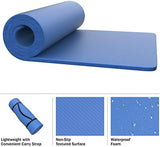 Foam Sleeping Pad for Camping - 0.75-Inch-Thick Waterproof Sleep Pad with Carry Straps for Cots, Tents, or Sleepovers by Wakeman Outdoors (Blue)