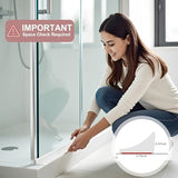 Shower Threshold Water Dam Guard - Self-Adhesive Silicone Waterproof Barrier, Leak-Proof, Flexible, Easy Installation, Customizable Length for Showers, Bathtubs, Sinks, and Countertops by Hzetuu