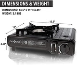 GasOne GS-1000 7,650 BTU Portable Butane Gas Stove Automatic Ignition with Carrying Case, CSA Listed