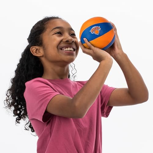 Franklin Sports NBA Toy Basketballs - 2 Pack of Kids Soft Mini Basketballs for Over the Door + Indoor Hoops - NBA Fan Shop Kids Soft Toy Basketballs - (2) Mini Balls Included