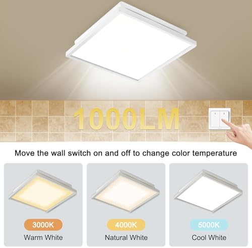 Tech Drive Bathroom Exhaust Fan with Light, 110 CFM, Super Quiet 1.2 Sone Bathroom Fan with Light,1000lm Dimmable 3CCT LED Light 3000K/4000K/5000K Selectable,Energy Star Ventilation Fan,White