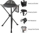 PORTAL Tall Folding Tripod Stool for Outdoor Camping Walking Hunting Hiking Fishing Travel, Support 225 lbs