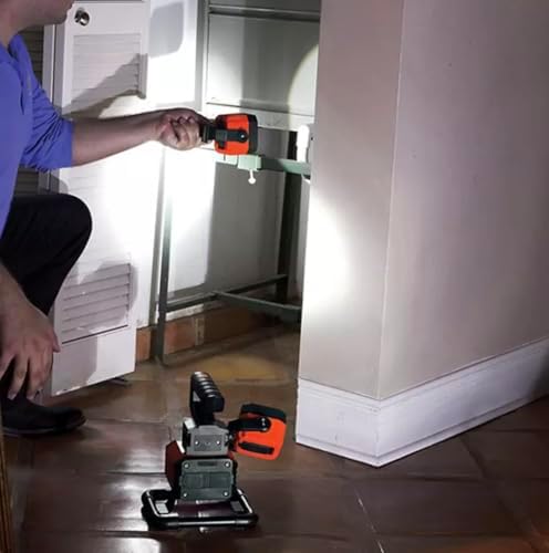 2000 Lumens Rechargeable LED Work Light and Spotlight, 4 Adjustable Lamps.