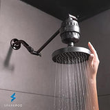 SparkPod Shower Head - High Pressure Rain - Premium Quality Luxury Design - 1-Min Install - Easy Clean Adjustable Replacement for Your Bathroom Shower Heads (Vintage Oil Rubbed Bronze, 6 Inch Round)