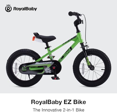 RoyalBaby Kids Bike EZ Freestyle Training Free Balance to Pedal Easy Learning Bicycle, 12-18 Inch for Toddlers to Big Kids